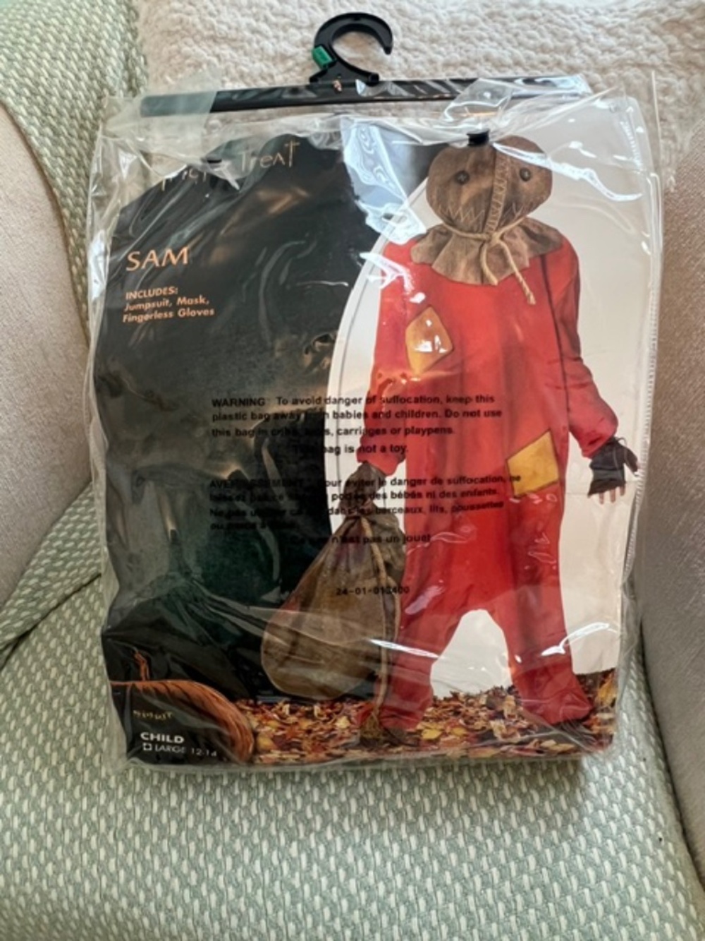 Sam Halloween Costume Child Large 12-14